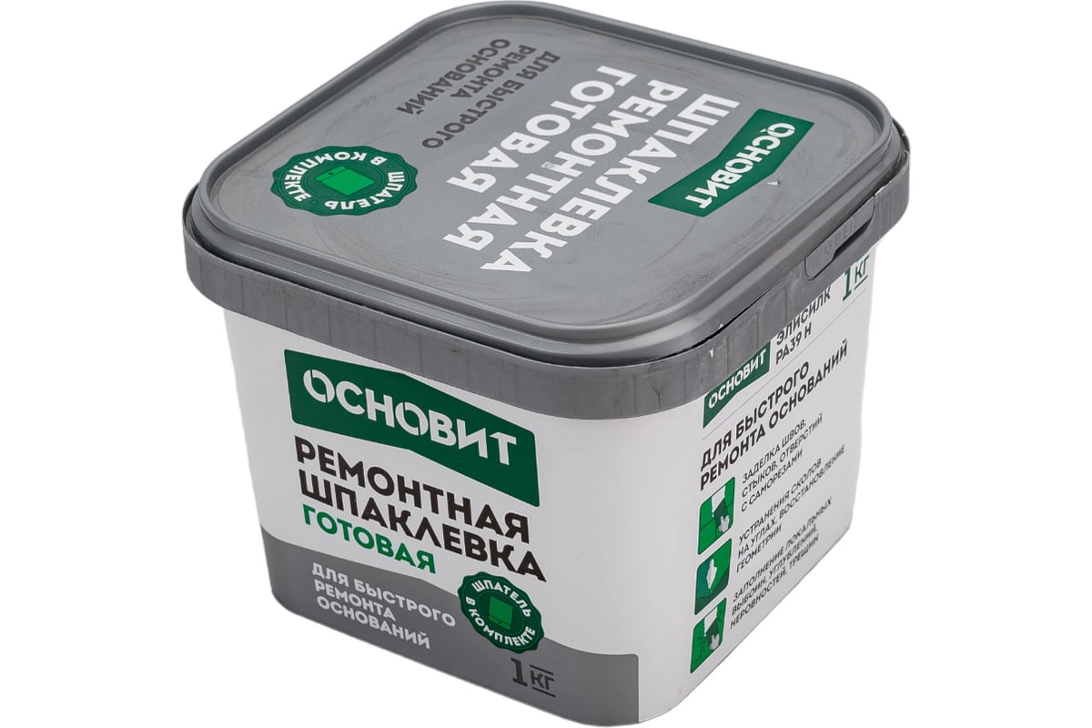 Готовая армированная шпаклевка для ремонтных работ Основит ЭЛИСИЛК РА39 ...