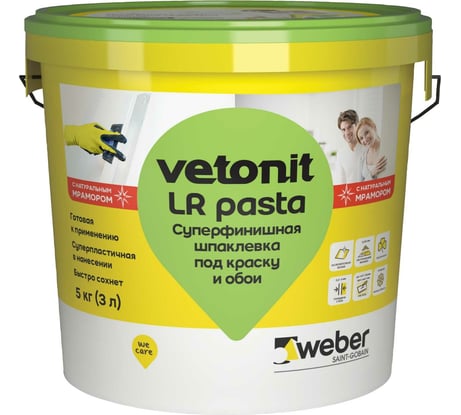 Суперфинишная шпаклевка Vetonit LR pasta 5 кг 1014264