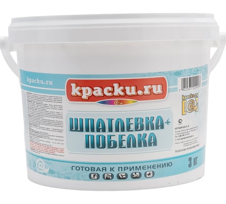 Шпатлевка + побелка Movatex Краски. ru 3 кг Т02358