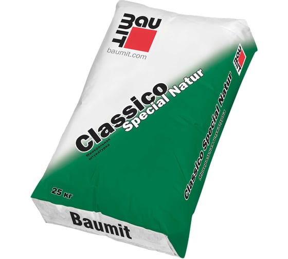 Минеральная декоративная штукатурка Baumit Classico Special Natur, 1К, 25 кг Classico Special Natur, 1К, 25 кг (1441)