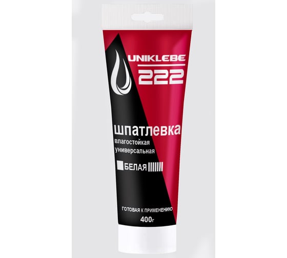 Шпатлевка финишная UNIKLEBE 222 белая, ПБЛ 250 мл - 0,4 кг 2220004