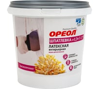 Интерьерная шпатлевка Ореол (водно-дисперсионная; латексная; 1.5 кг) 66526 20815029