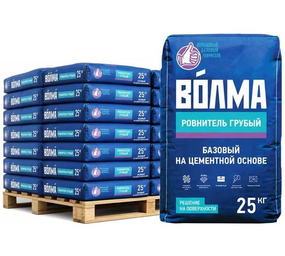 Стяжка пола Волма Ровнитель грубый 25 кг (168шт) 30001660