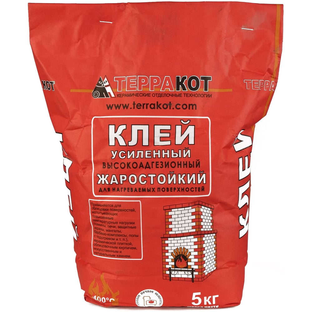 Жаростойкий клей Терракот усиленный, 5 кг А-17056 - выгодная цена ...