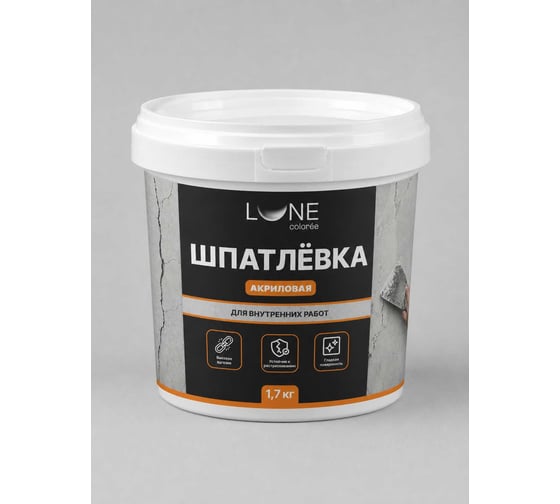 Шпатлевка акриловая Lune Coloree для внутренних работ LUNE COLOREE 1,7кг 45953