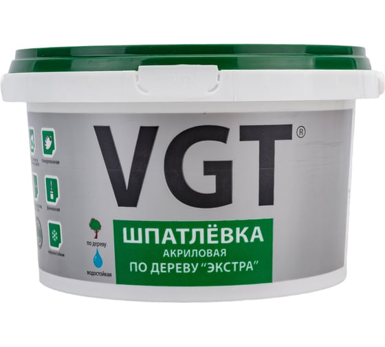 Шпатлевка акриловая по дереву VGT ЭКСТРА, универсальная, дуб 0,3кг 21705
