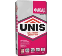 Фасадная шпатлевка UNIS Фасад серая, 20 кг 11598500