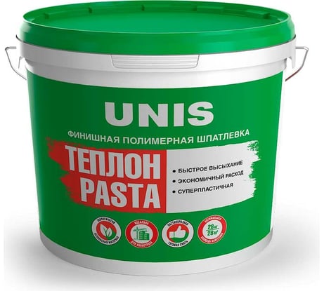 Полимерная шпатлевка UNIS Pasta Теплон готовая, 15 кг 11606721 4607005184894