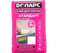 Клей для плитки БОЛАРС Стандарт 25 кг, класс C1 00000003743 21010990