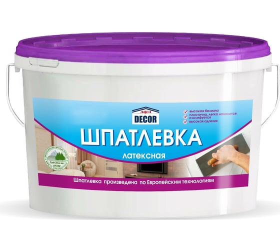 Латексная шпатлевка AQUADECOR (1.5 кг; 8 шт) УТ-00001207