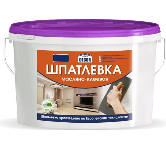 Масляно-клеевая шпатлевка AQUADECOR (1 кг; 12 шт) УТ-00001211