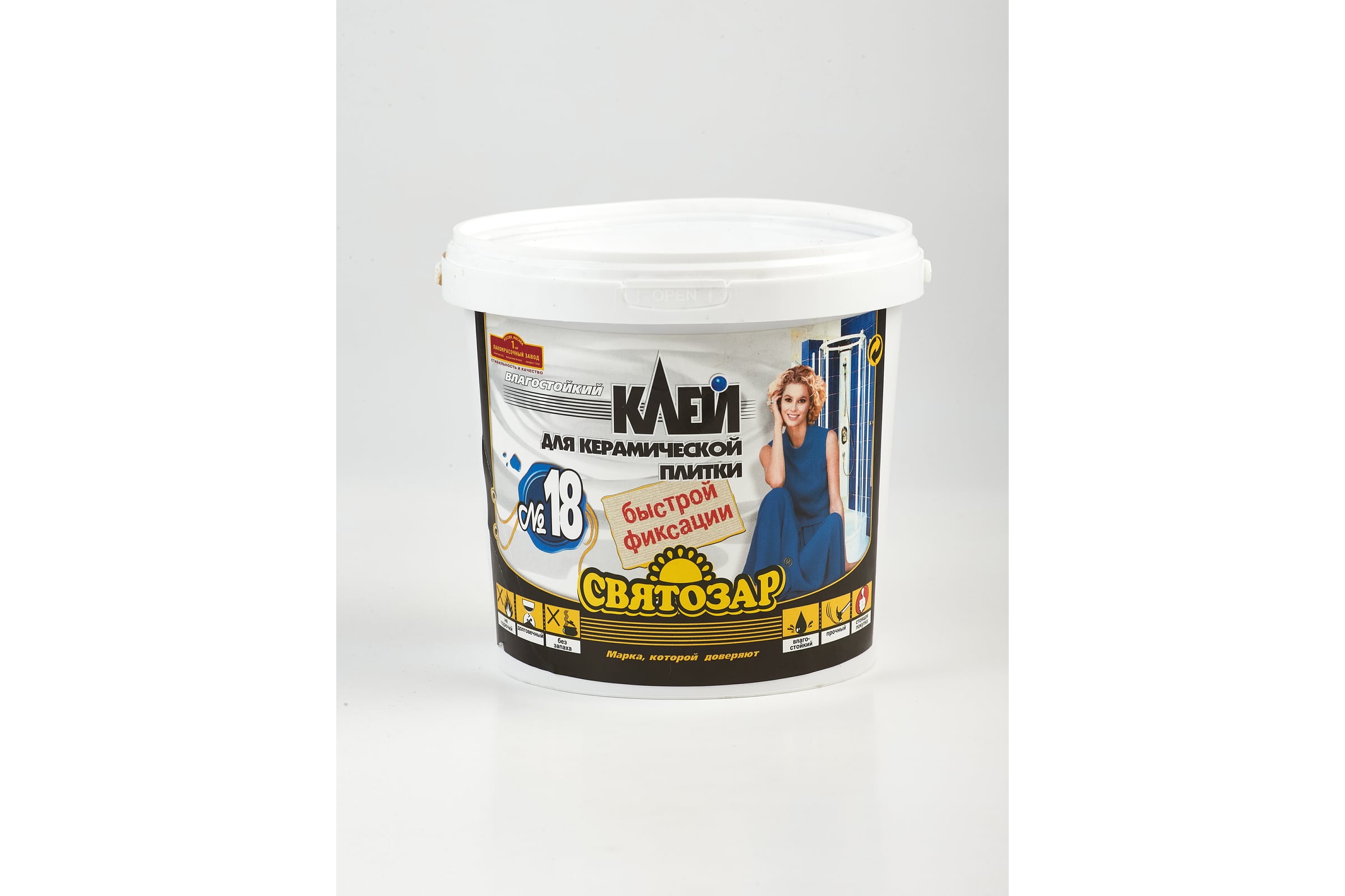 КлейдлякерамическойплиткиСвятозар-18Finluxремонтный,быстройфиксации,готовыйкприменению,2.5кг4603783205318