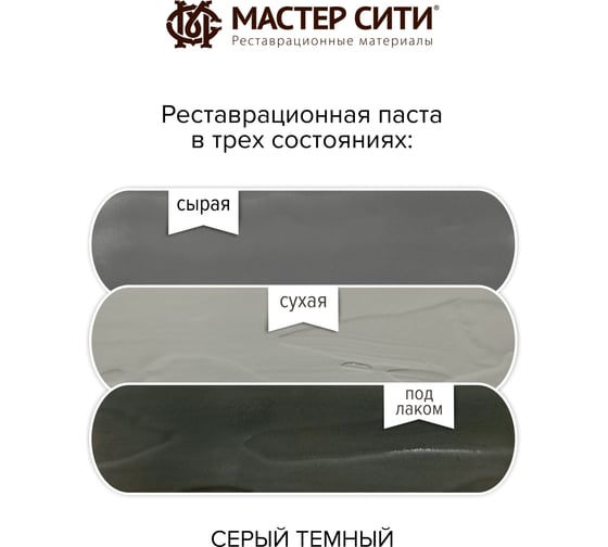 Шпаклевка для мебели Мастер Сити Темно-серый 2091005