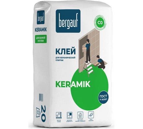 Клей для керамической плитки С0 Bergauf Keramik 20 кг 28002