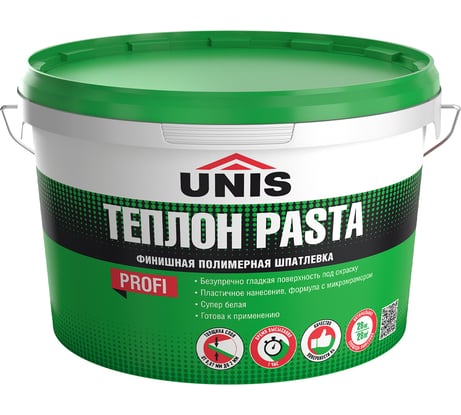 Полимерная шпатлевка UNIS Pasta ТЕПЛОН готовая, 28 кг 4607005184900