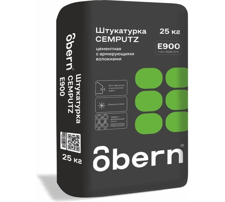 Штукатурка цементная Obern CEMPUTZ с фиброй 25 кг 18598