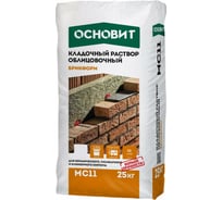 Цветной кладочный раствор Основит БРИКФОРМ MC11 (графит 023; 25 кг) 64537