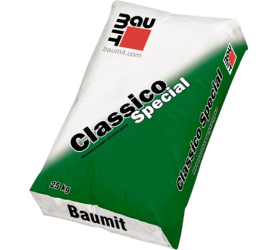 Минеральная штукатурка Baumit Classico Special 1.5 К шуба 25 кг 4612741800724