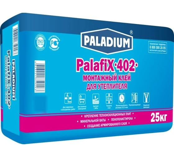 Монтажный клей для утеплителя PALADIUM PalafiX-402 25 кг 17053310