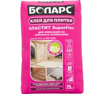 Клей для плитки БОЛАРС Эластит класс C2TES1, 25 кг 00000003747