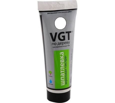 Шпаклевка по дереву VGT Экстра белая, 0.40 кг, туба 11607818