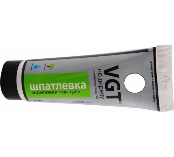 Шпаклевка по дереву VGT Экстра белая, 0.40 кг, туба 11607818