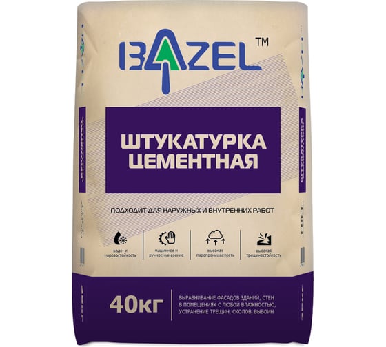 Цементная  штукатурка Bazel 40 кг 4673726450105