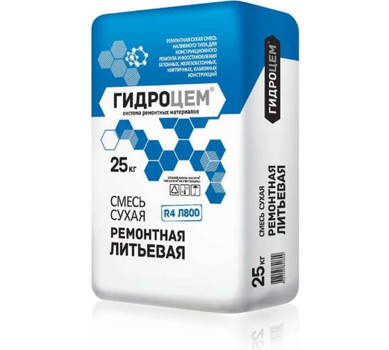 Ремонтная литьевая смесь Гидроцем R4 Л800 25 кг Г00072