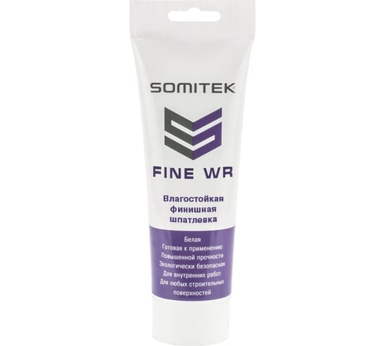 Влагостойкая финишная шпатлевка SOMITEK fine wr 0.4 кг 36014
