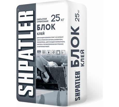 Клей для укладки блоков Шпатлер Блок 25 кг Ш00026