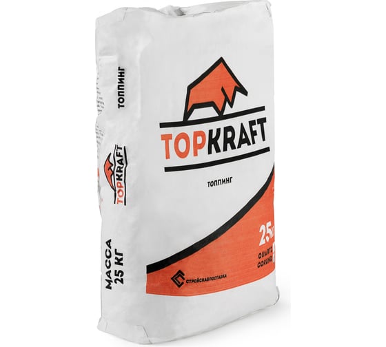 Сухая смесь для упрочнения верхнего слоя бетонного покрытия TOPKRAFT corund Топпинг мешок 25 кг 2010010113995