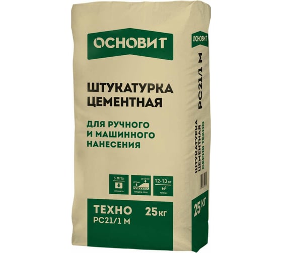 Фасадная штукатурка Основит ТЕХНО PC21/1 M 25 кг 92501