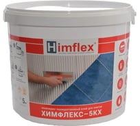 Эластичный эпоксидно-полиуретановый клей для плитки и камня Himflex 5КХ белый ведро 10 кг 4631168710478 25785957