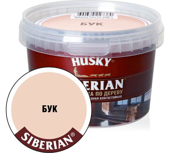 Шпатлевка по дереву HUSKY бук, 0.8 кг 26531
