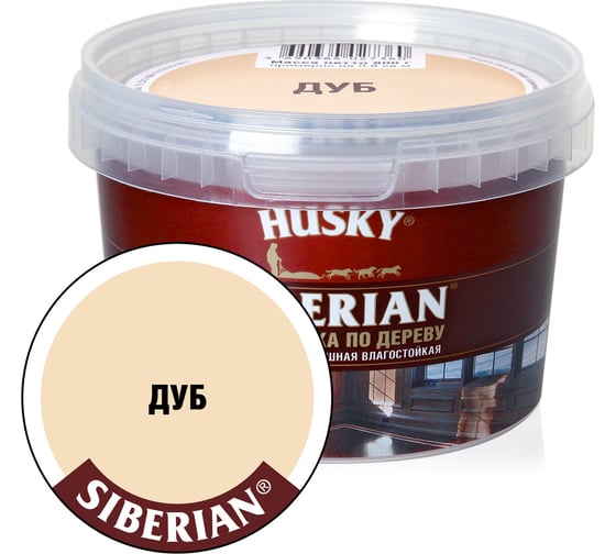Шпатлевка по дереву HUSKY дуб, 0.8 кг 26532