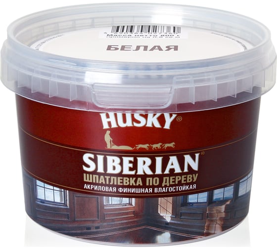 Шпатлевка по дереву HUSKY белая, 0.8 кг 26529