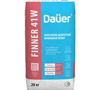 Цементная финишная шпатлевка Dauer finner exter 41w белая, 20 кг 31652