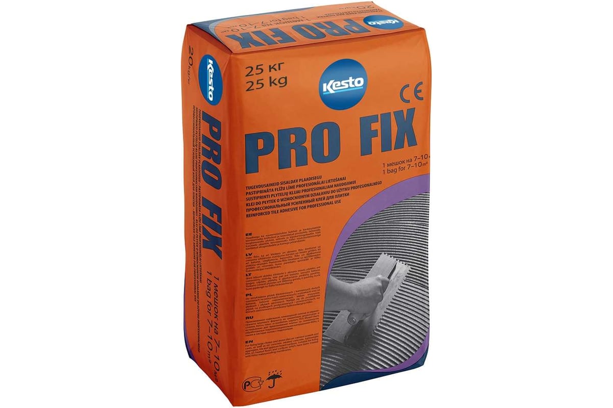 Усиленный клей для плитки Kesto Pro fix, 25 кг, с2 те 80757 - выгодная ...