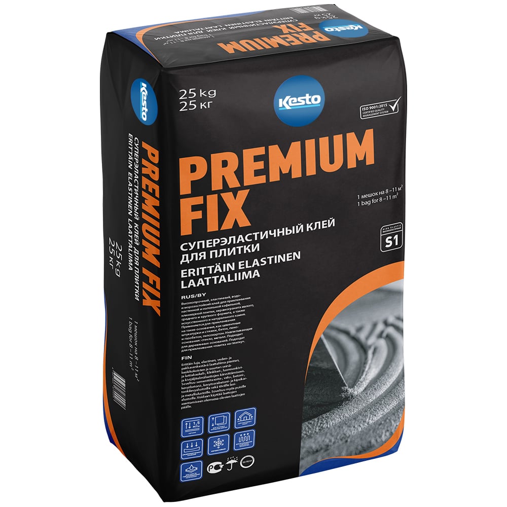 Эластичный клей для плитки Kesto Premium fix, 25 кг, с2 те s1 81107 ...