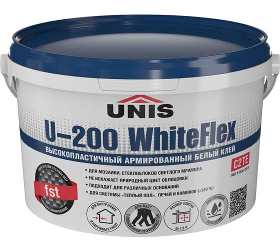 Высокопластичный клей UNIS Whiteflex U-200 банка 5 кг 4607005186331
