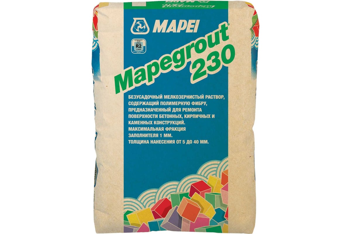 Ремонтный состав MAPEI MAPEGROUT 230 25 кг 1342525 - выгодная цена, отзывы,  характеристики, фото - купить в Москве и РФ