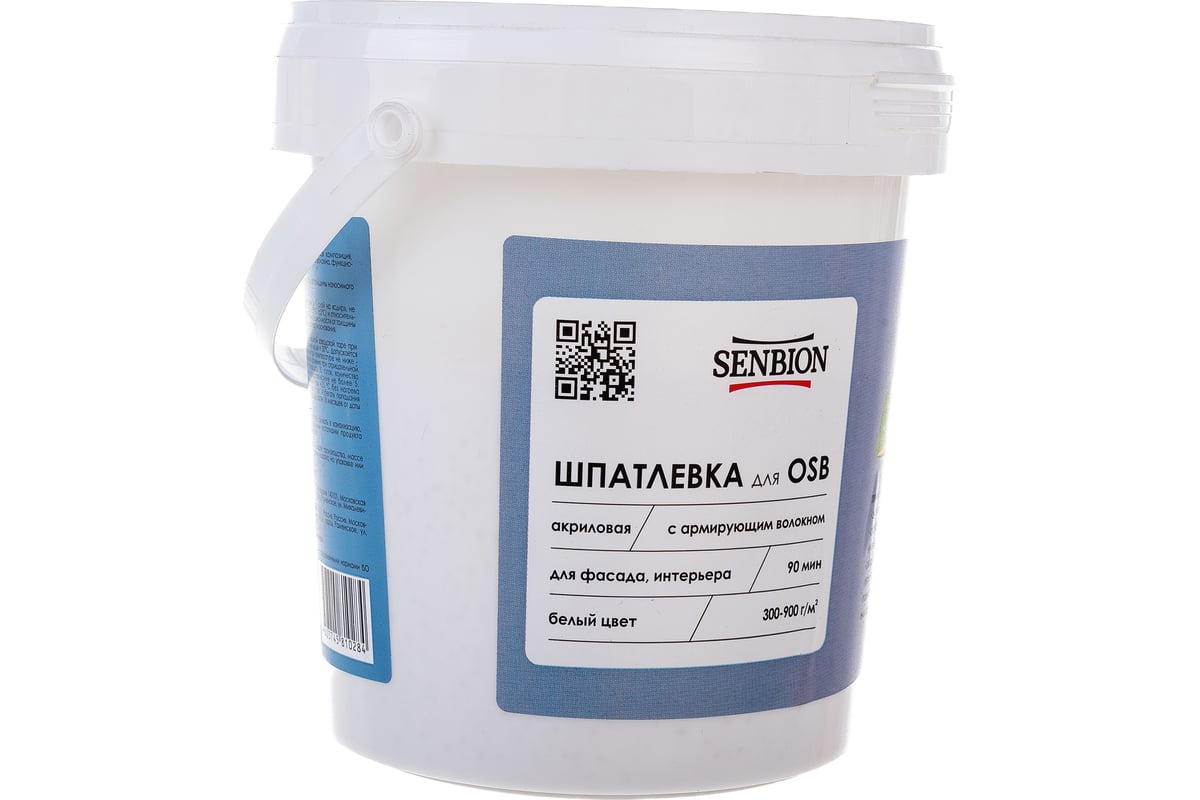 Акриловая шпатлевка с армирующим волокном для OSB SENBION 1 кг S-Шп-15220/1  - выгодная цена, отзывы, характеристики, фото - купить в Москве и РФ