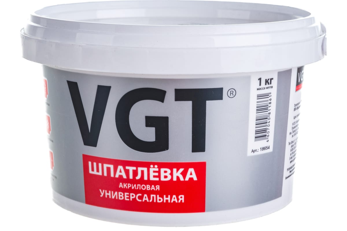 Шпаклевка vgt акриловая универсальная характеристики