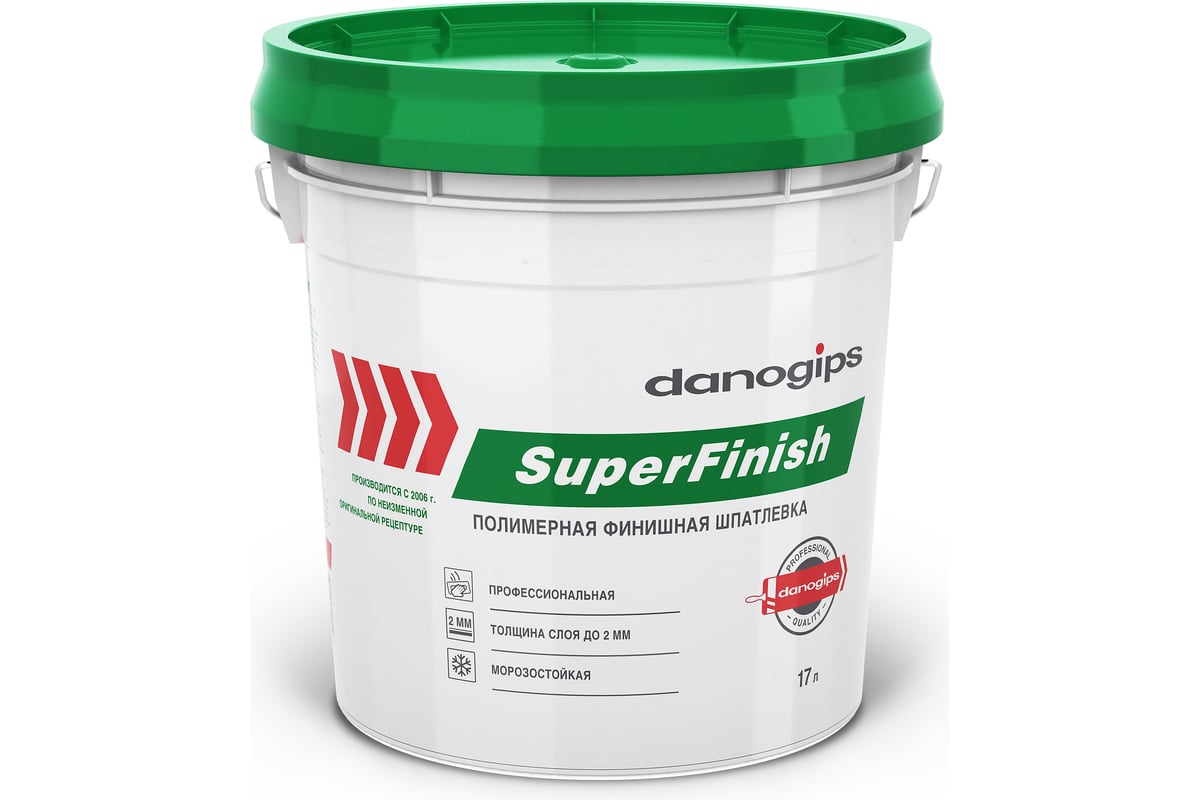 Шпатлевка универсальна DANOGIPS SUPER FINISH 17 л 613291 - выгодная ...