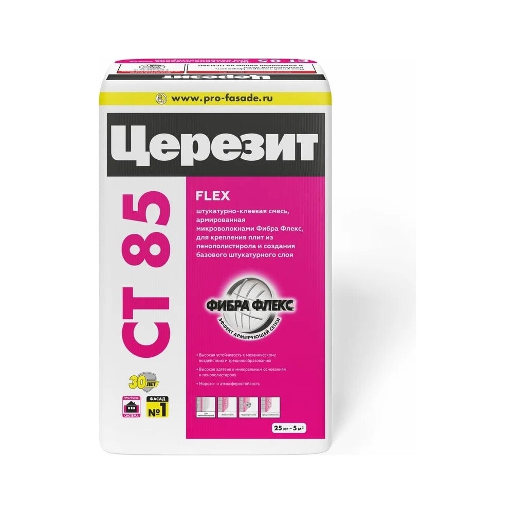 Клей для плит из пенополистирола Церезит Ct 85/25 792179 - выгодная ...