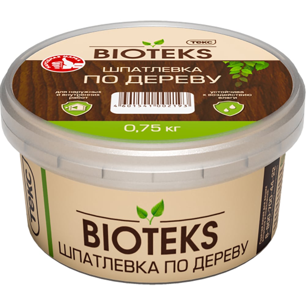 Шпатлевка по дереву Текс Bioteks Профи дуб 0,75кг 700001382 - выгодная  цена, отзывы, характеристики, фото - купить в Москве и РФ