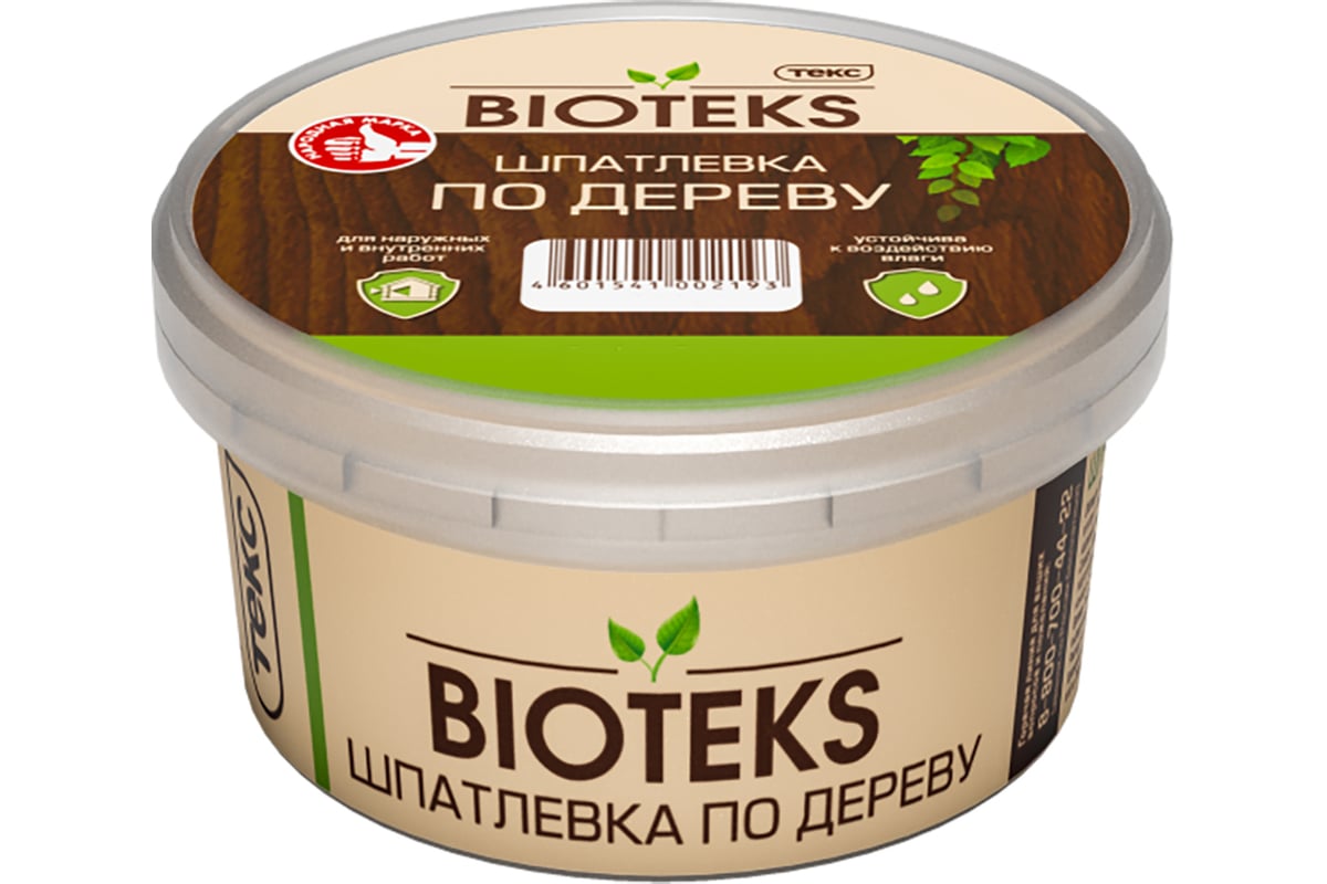 Шпатлевка по дереву Текс Bioteks Профи белая 0,25кг 700001372