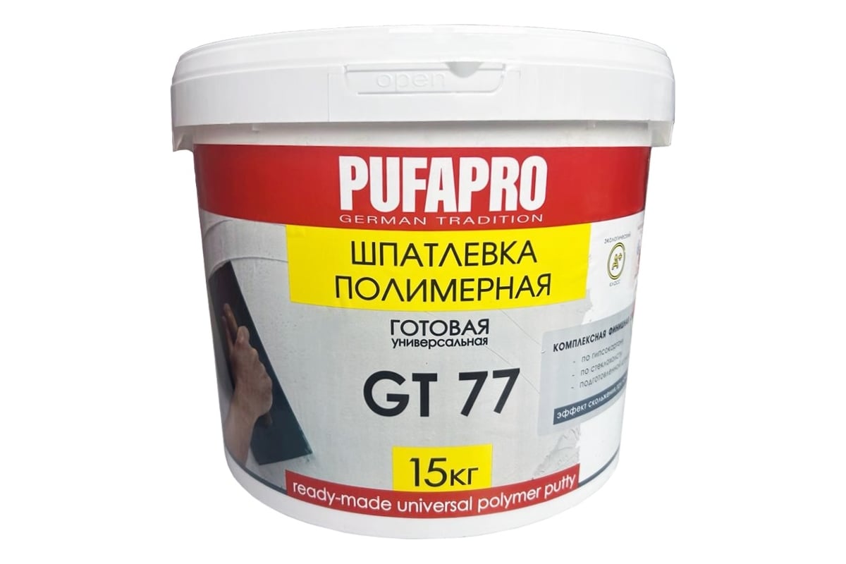 Шпатлевка полимерная PUFAPRO GT 77, 15 кг 775008