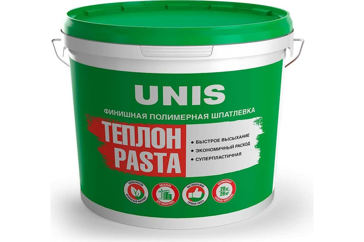 Полимерная шпатлевка UNIS Pasta Теплон готовая, 15 кг 11606721  4607005184894 - выгодная цена, отзывы, характеристики, 1 видео, фото -  купить в Москве и РФ