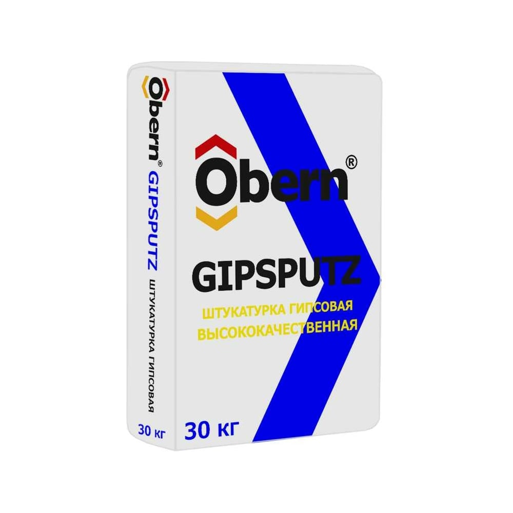 Штукатурка гипсовая Obern GIPSPUTZ 30 кг 19012 - выгодная цена, отзывы,  характеристики, фото - купить в Москве и РФ